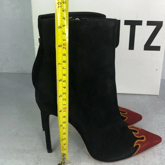 Schutz Lauan Ankle Boots Heels Black Booties - Picture 4 of 6